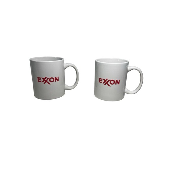 Vintage Exxon Coffee Mugs Cup Set Of 2 NEW NOS M Ware - Picture 4 of 11